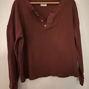MATE the Label Rust Color Long Sleeve Thermal Top